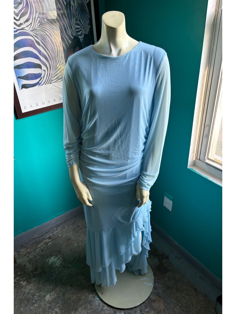 BTFBM Women's Maxi Dress Long Sleeve Mermaid Bodycon
